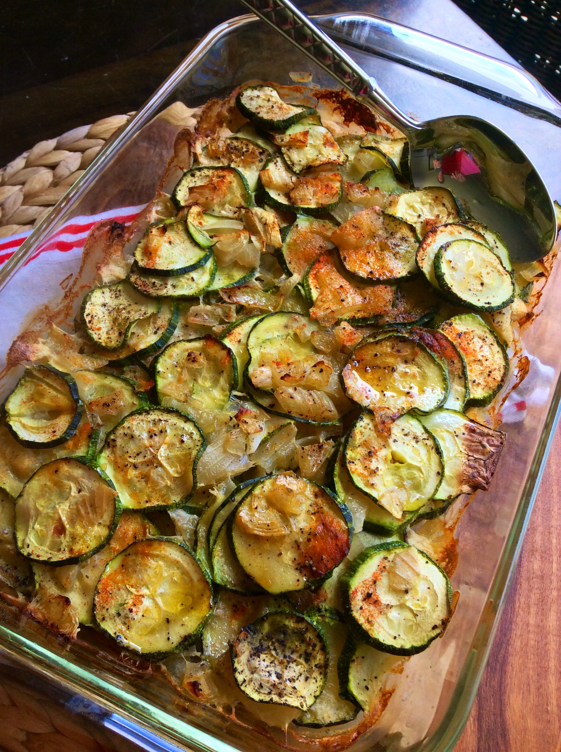 Quick scalloped zucchini bake A good side dish for Chrissy day