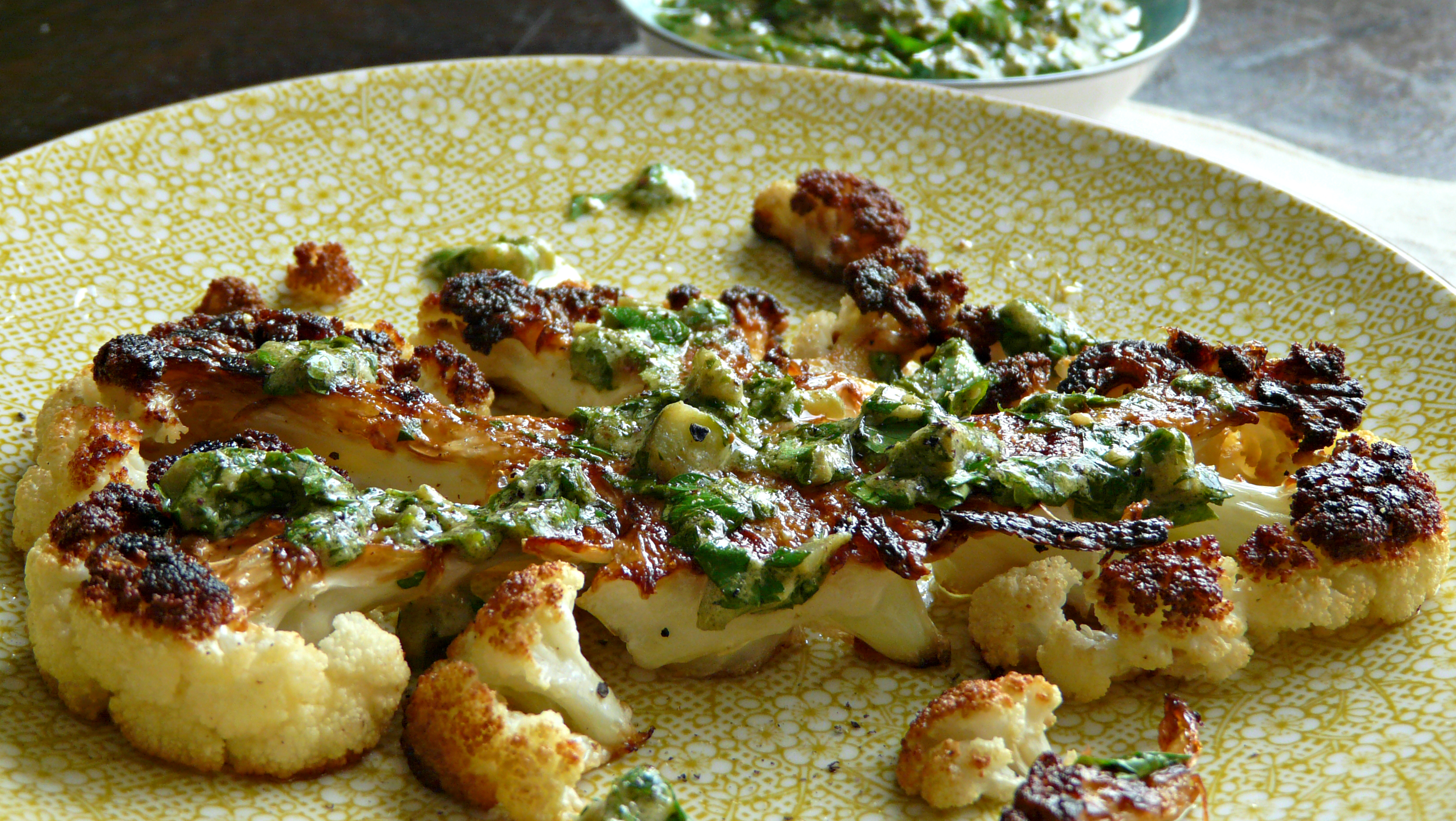 Cauliflower "steaks" With Salsa Verde, My Own Long-time Recipe But It's ...